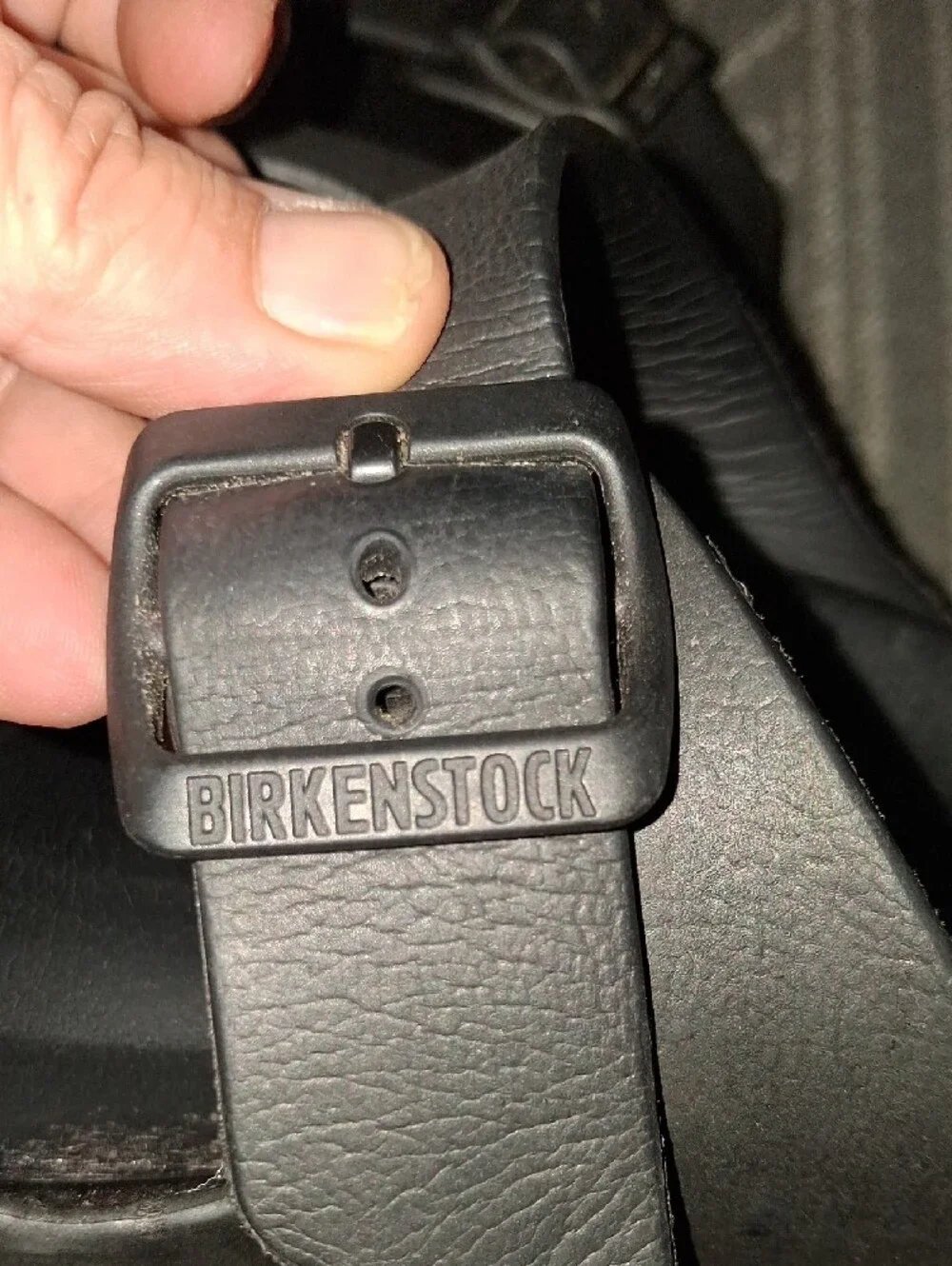 Birkenstock Men's Black Two-Strap Slide Sandals Perfect For Long Toes